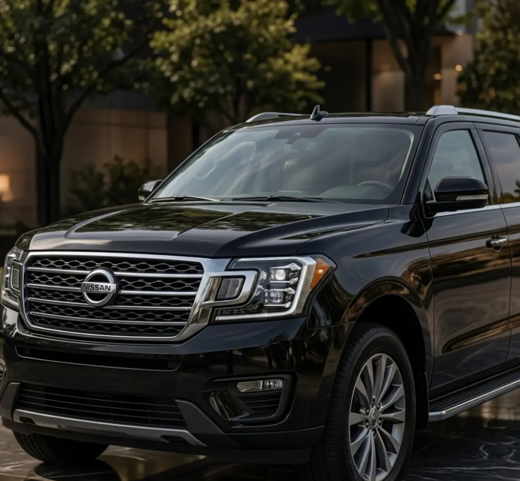 Black Nissan SUV parked outdoors