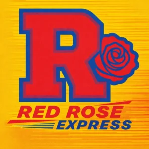 Red Rose Express logo on yellow background